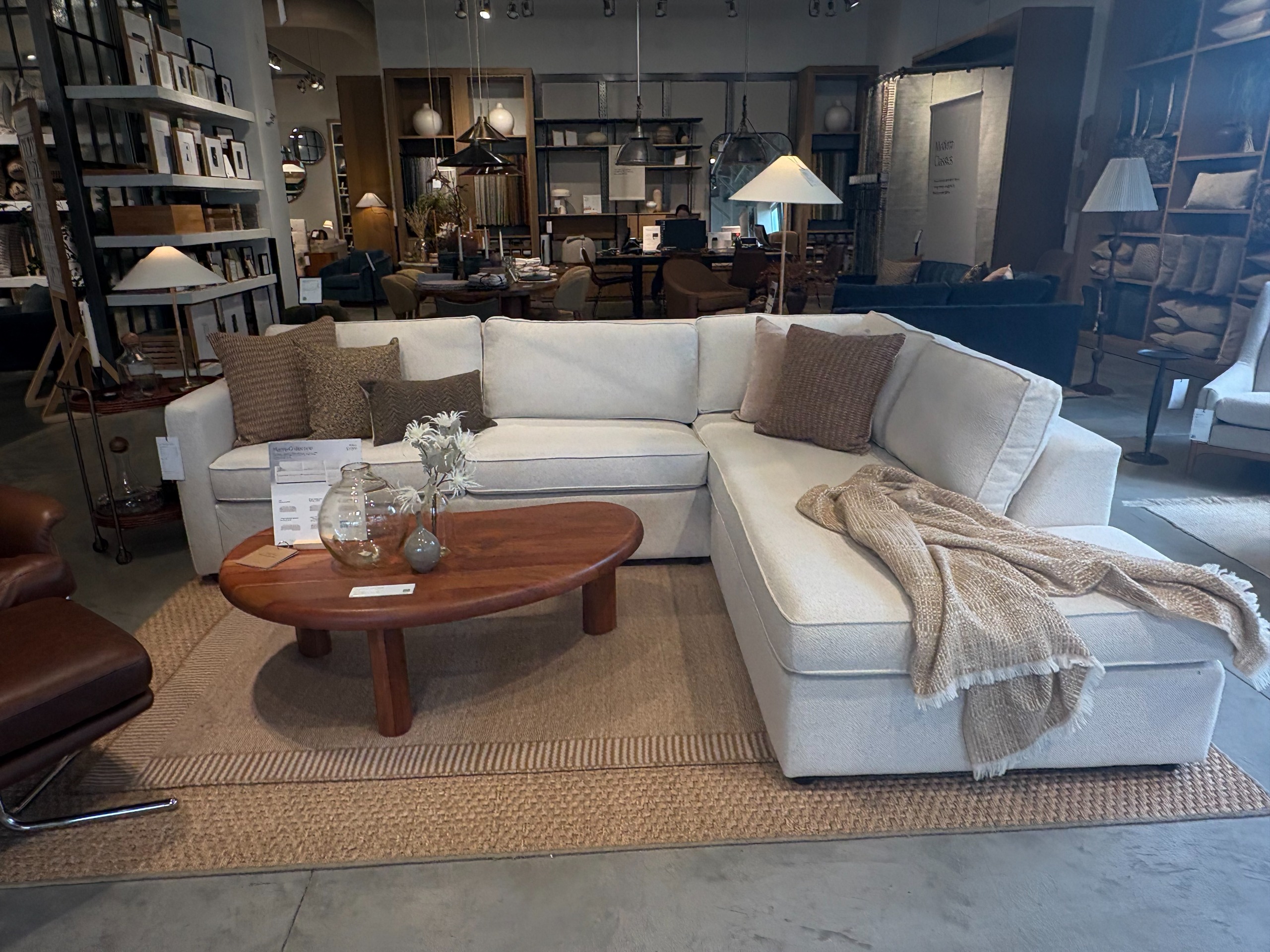 west elm sofa in-store