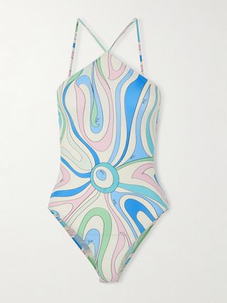 Printed Halterneck Swimsuit