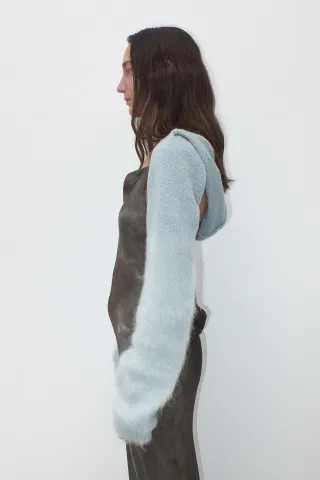 Nivi Hooded Blue Grey Sleeves