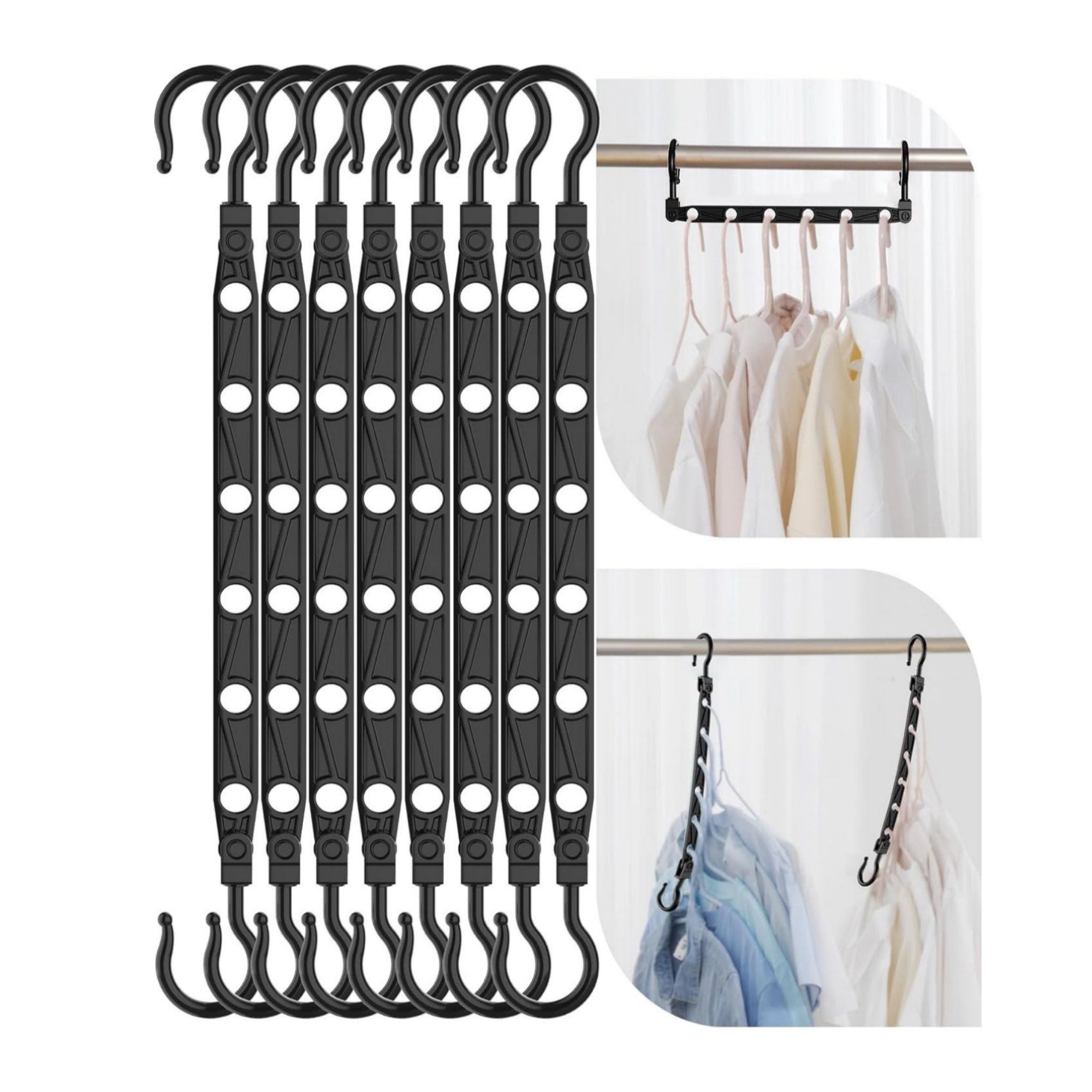 Space Saving Hangers for Clothes, 8 Pcs
