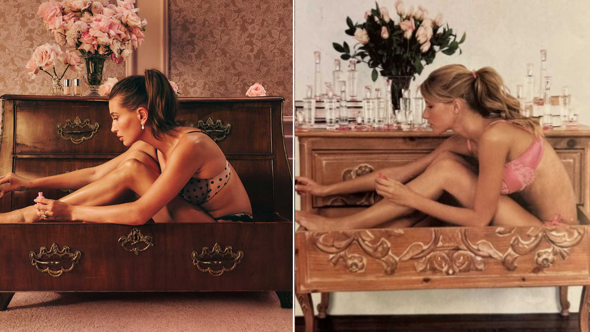 Hailey Bieber wearing Victoria's Secret lingerie in new Valentine's Day campaign