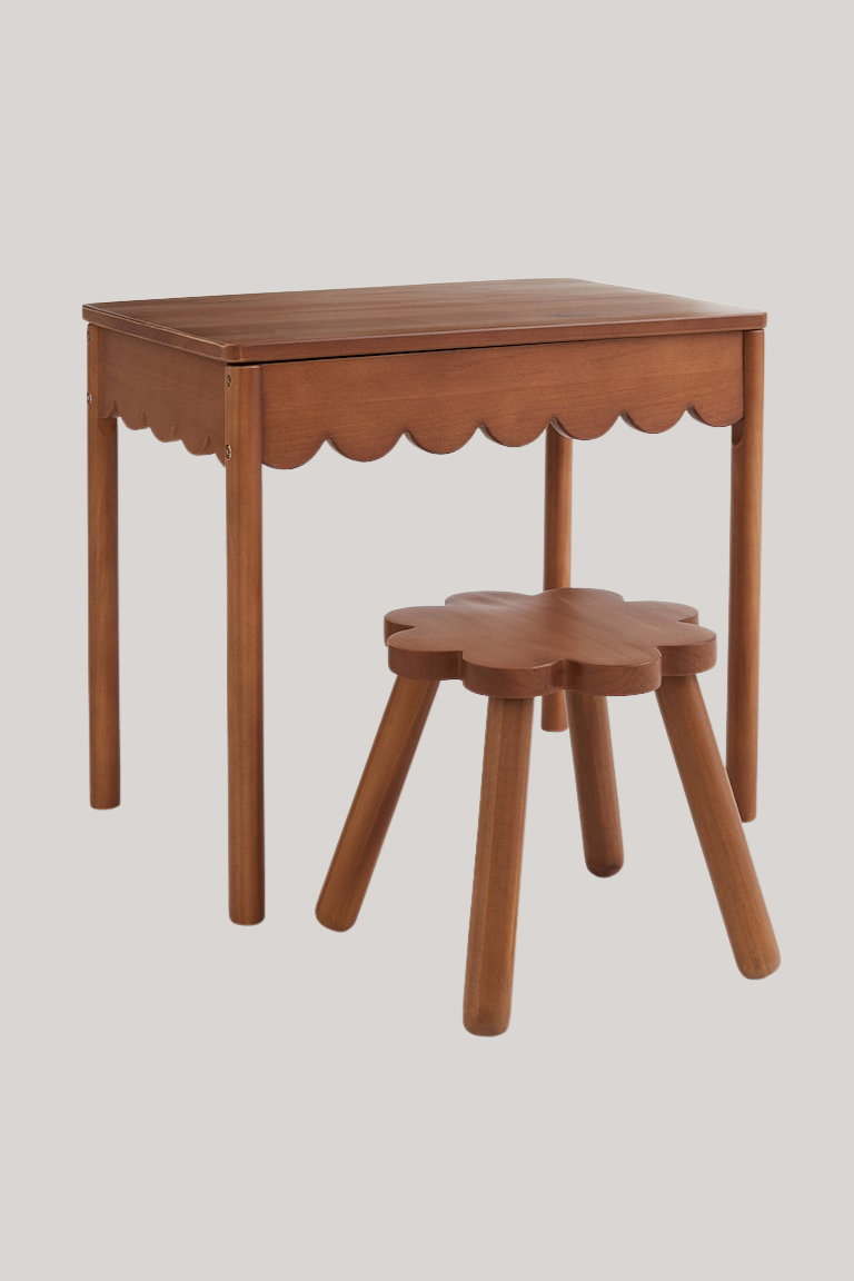 H&amp;amp;M, Children&#039;s Scallop-Edge Desk and Stool