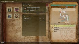 Monster Hunter Wilds Sharp Fangs under talioth logbook profile