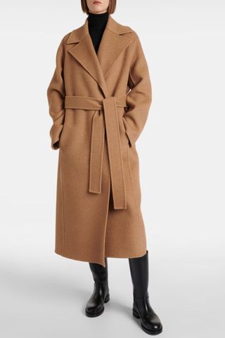 The Row Malika wool wrap coat