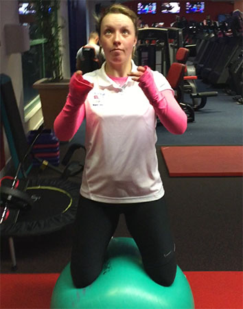 Me training hard