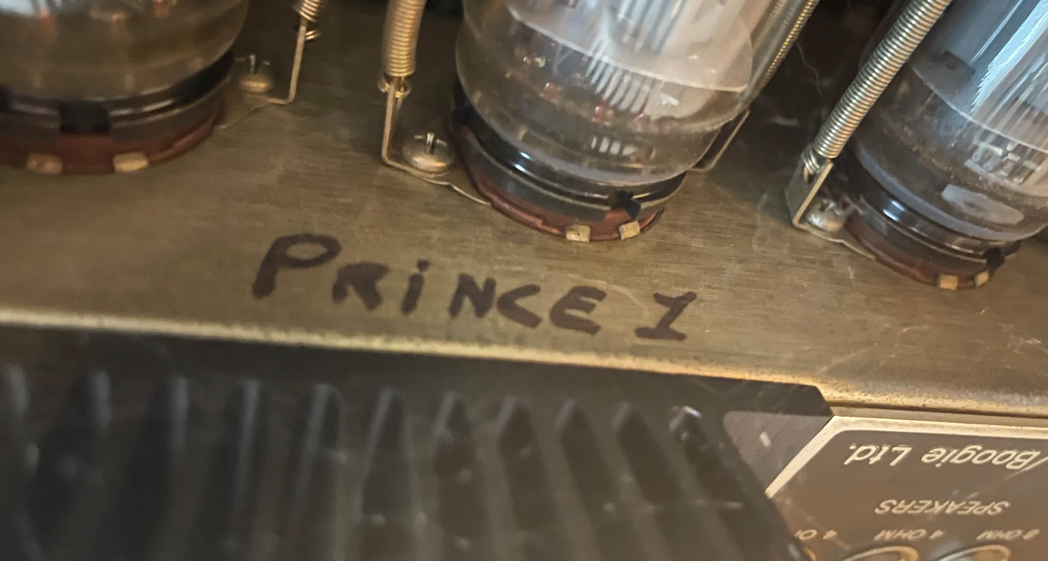 Eddie Martinez's Mesa/Boogie Coliseum 300 was Prince's number one amp on the Purple Rain Tour