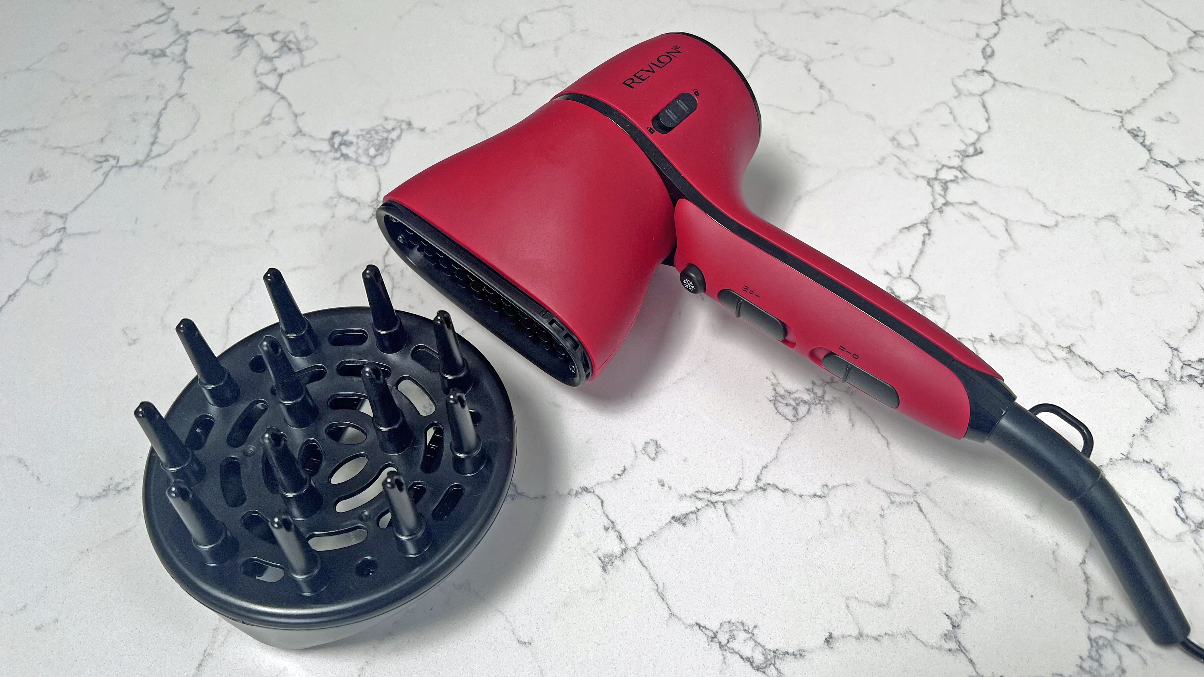 Revlon Airflow Control Dryer on reviewer's dressing table