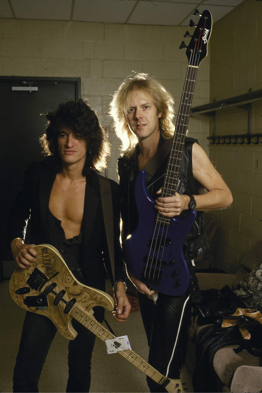 Joe Perry and Tom Hamilton backstage