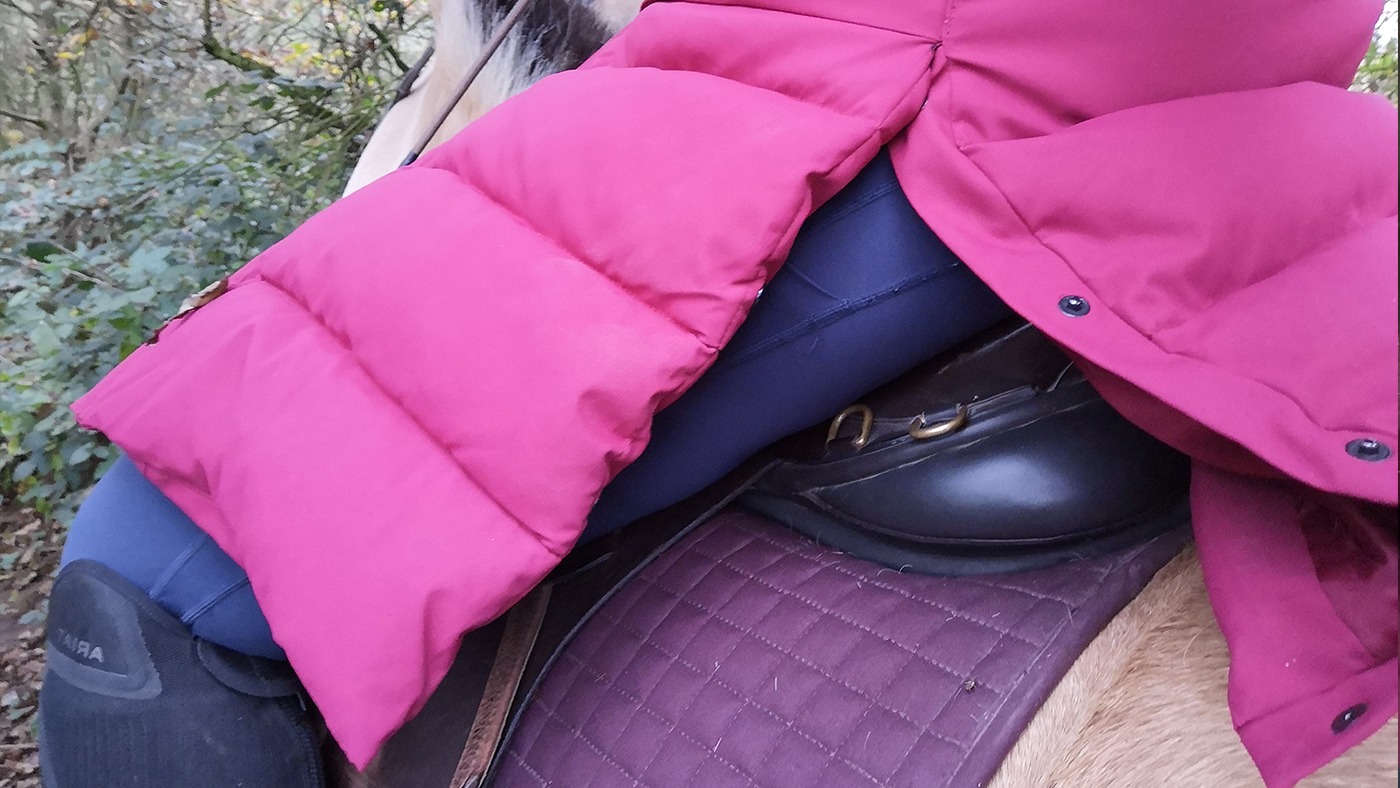 Pikeur Renee Rain Coat in the saddle