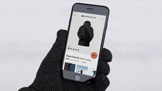 shoppable community for Open Wear: person on phone