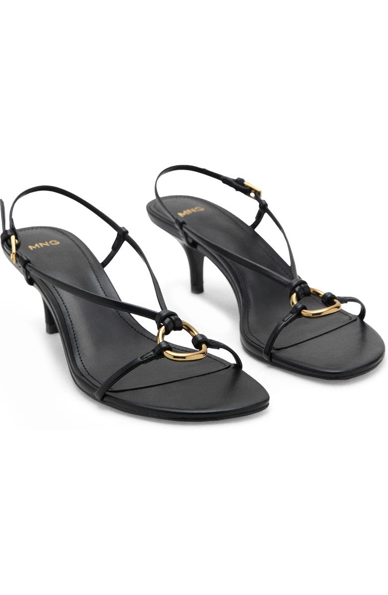 Hoop Detail Slingback Kitten Heel Sandal