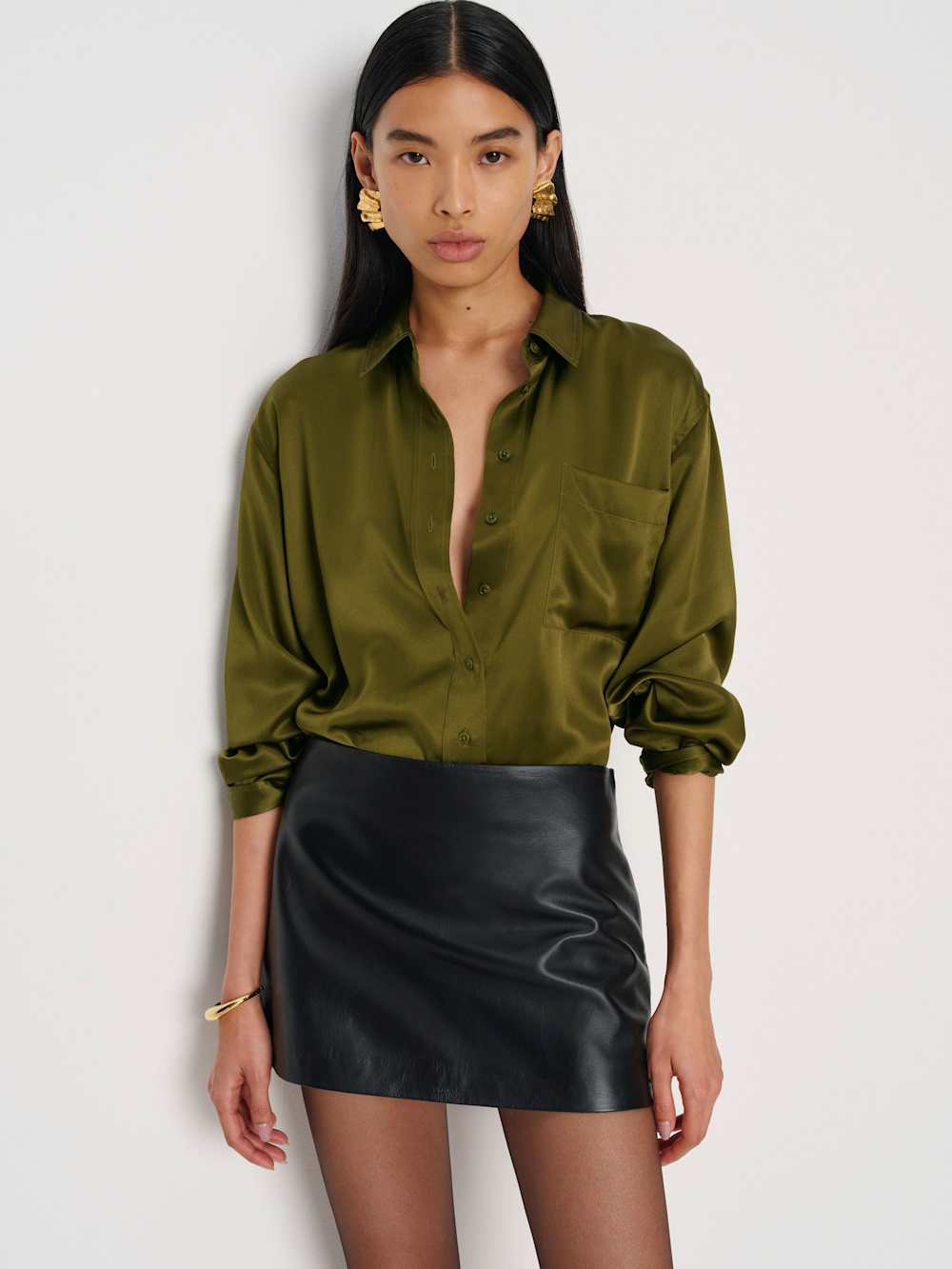 Eli Oversized Silk Shirt