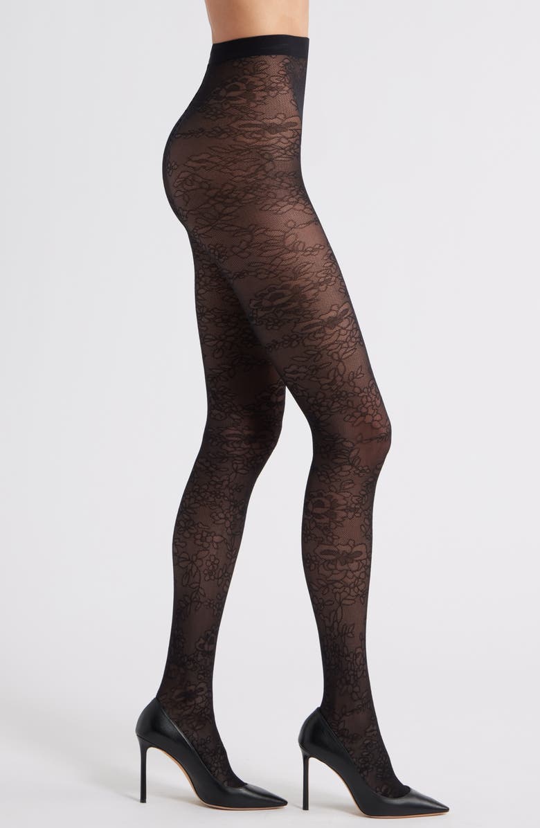 Sheer Floral Tights