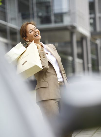 woman with shopping bags 