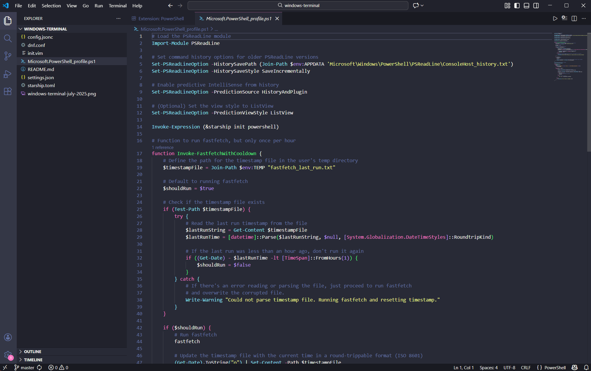 VS Code running on Windows 11.