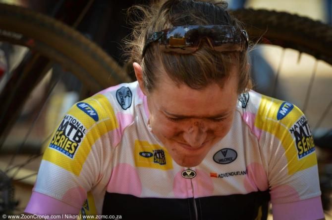 An exhausted but happy Ariane Kleinhans