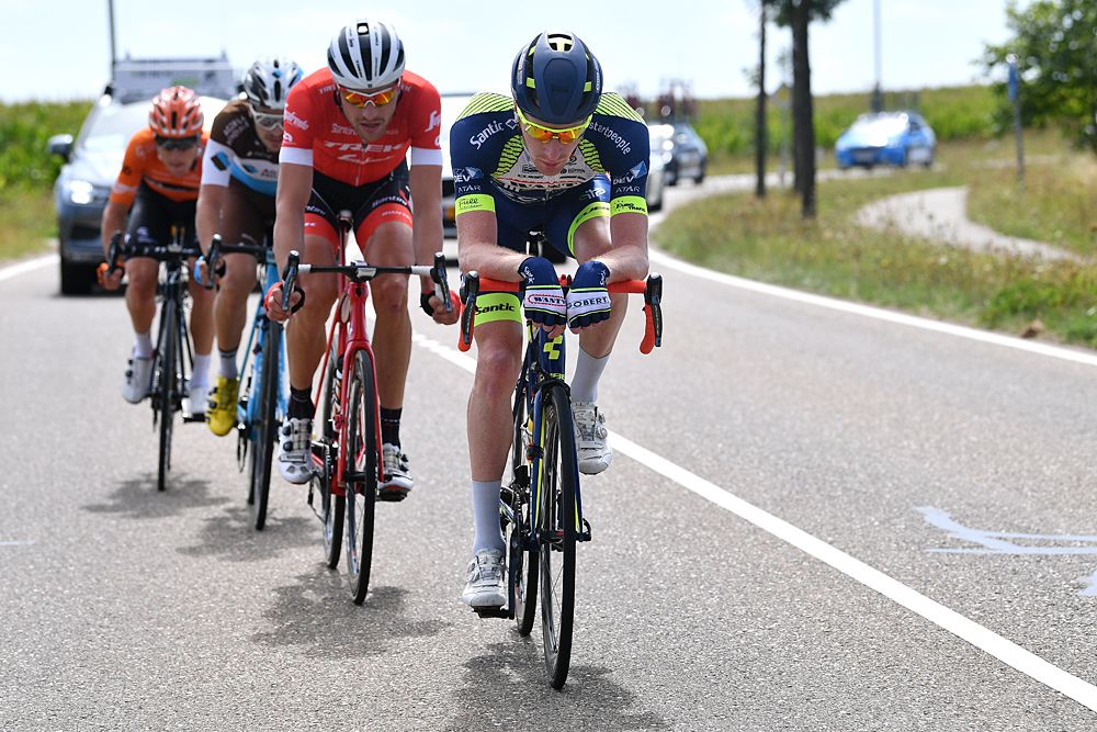 BinckBank Tour stage 6 breakaway: Frederik Backaert (Wanty Groupe Gobert), Matthias Brandle (Trek-Segafredo), Nick Van Der Lijke (Roompot-Nederlandse Loterij) and Alexis Gougeard (AG2R La Mondiale)