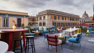 Roof terrace at CitizenM Rome.