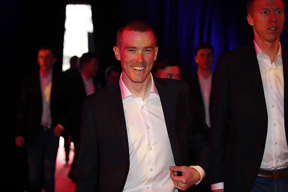 Rohan Dennis at the Bahrain Merida team presentation