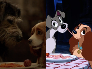 Lady and the Tramp spaghetti scene