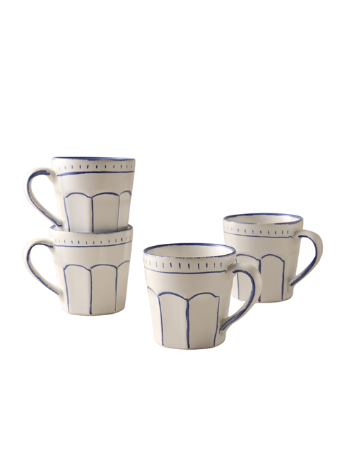Russ & Daughters Stoneware Mugs, Set of 4