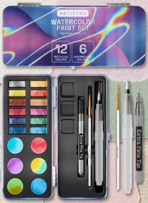 Metallic Watercolor Paint Set