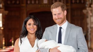 The Duke & Duchess Of Sussex Pose With Their Newborn Son