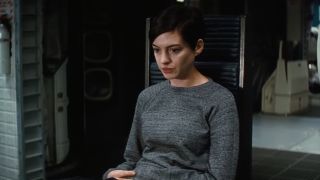 Anne Hathaway in Interstellar.