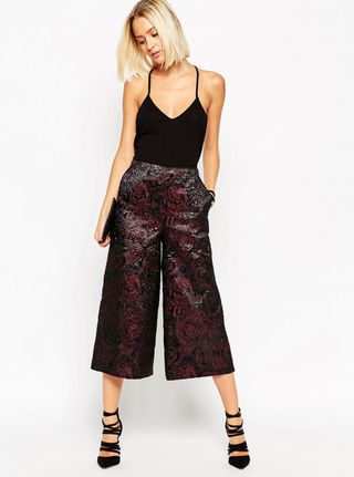 ASOS Premium Culotte in Floral Jacquard, £50