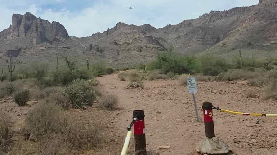An image from Superstition Fire & Medical District on Facebook shows a rescue by helicopter