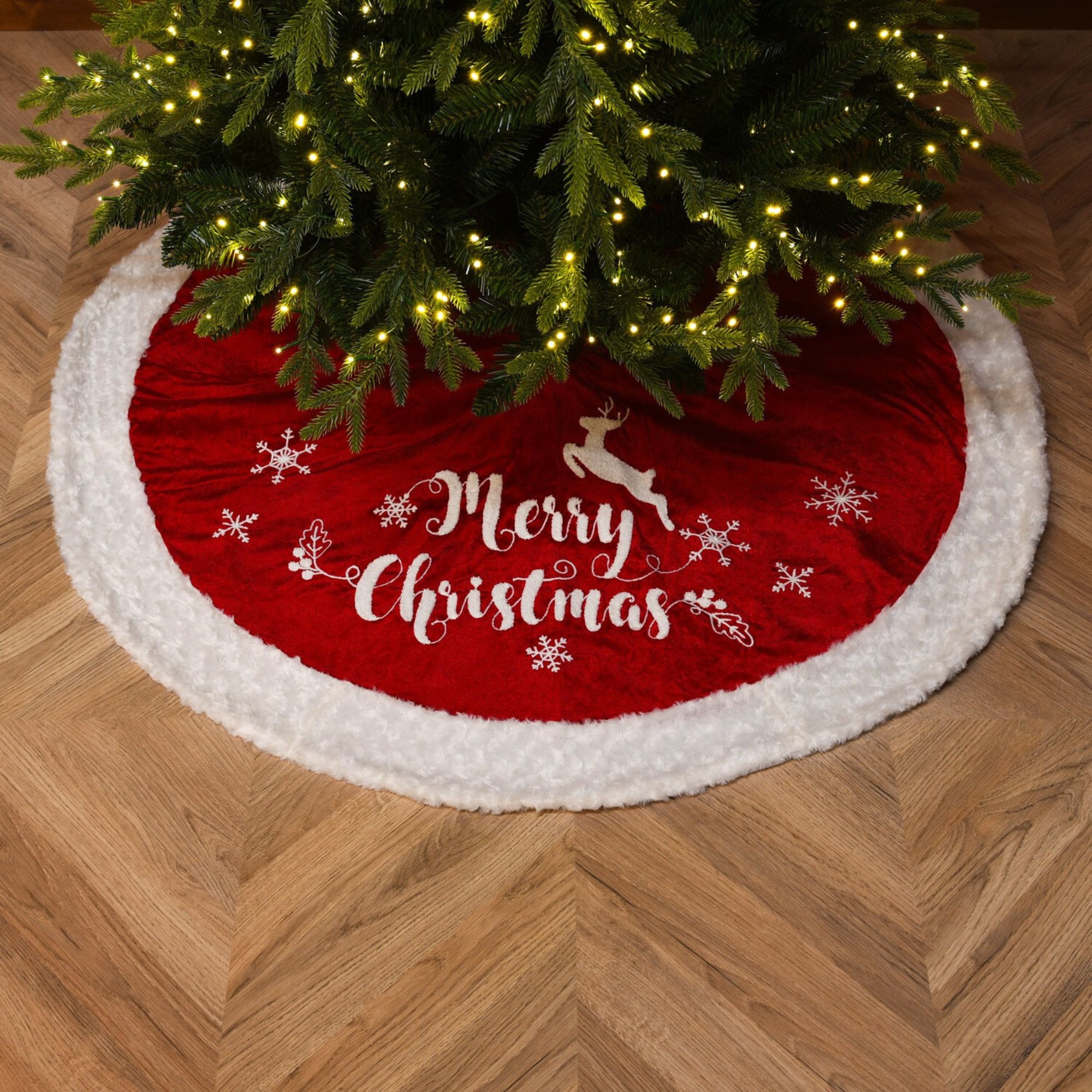 fabric christmas tree skirt 