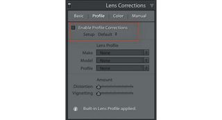 Lightroom perspective correction