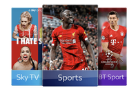 Sky Sports + BT Sport | Sky Q + Sports + BT Sports | 18 months | £20 setup | £73
