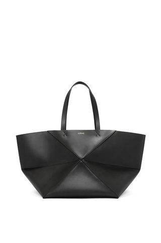 Xxl Puzzle Fold Tote in Shiny Calfskin