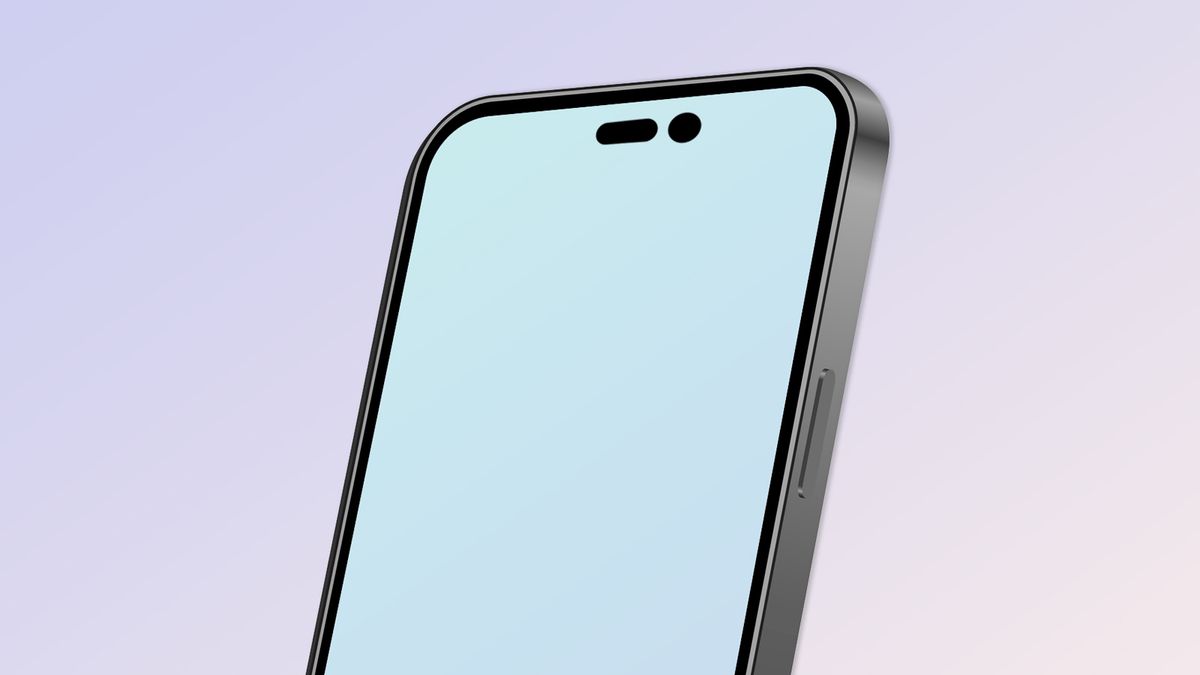 A render of an iPhone 14