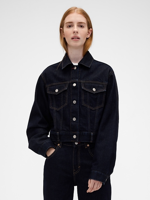 Gap &amp;times; Victoria Beckham Relaxed Crop Denim Jacket