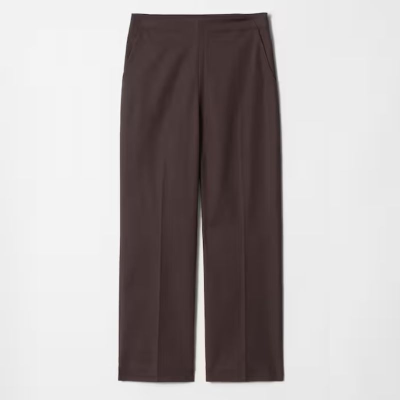 brown tailored trousers