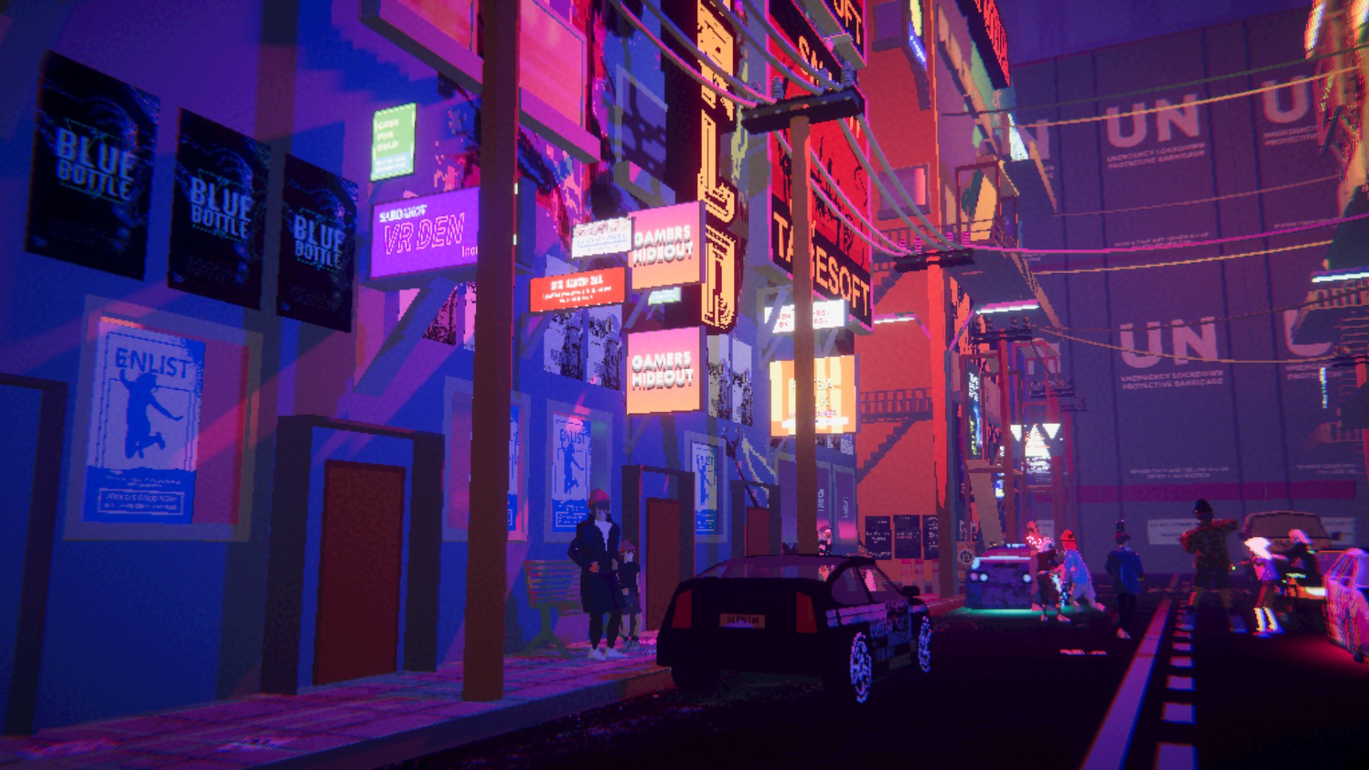 Umurangi Generation is a stylish urban photography game set in a shitty future