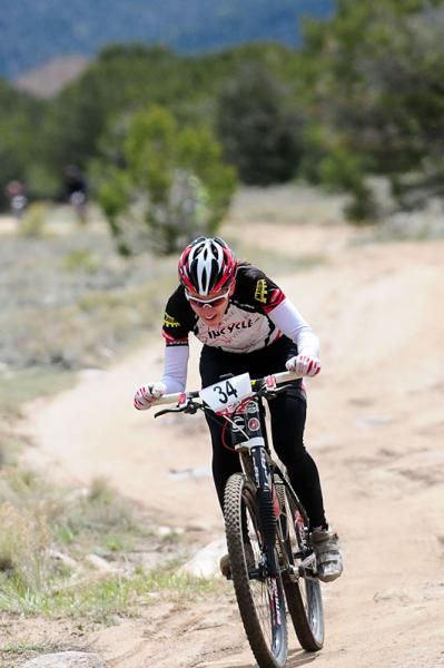 Krista Park (Cannondale/Incycle) on the final fire road.