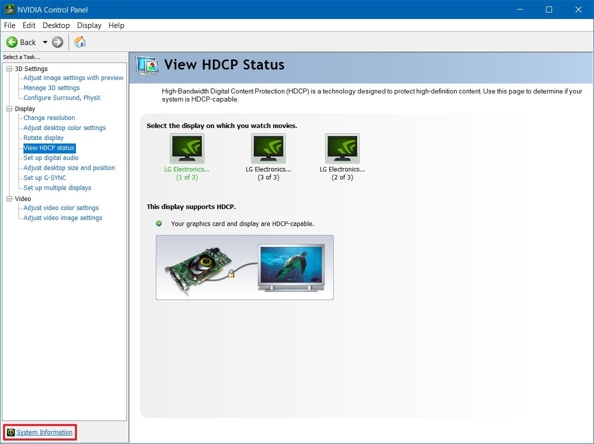 Nvidia graphics system information