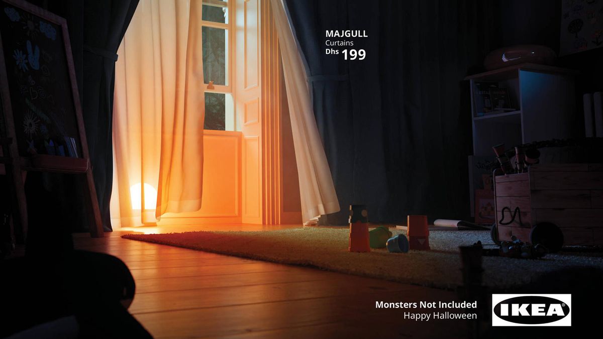 IKEA ad for &quot;mosters not included&quot; campaign