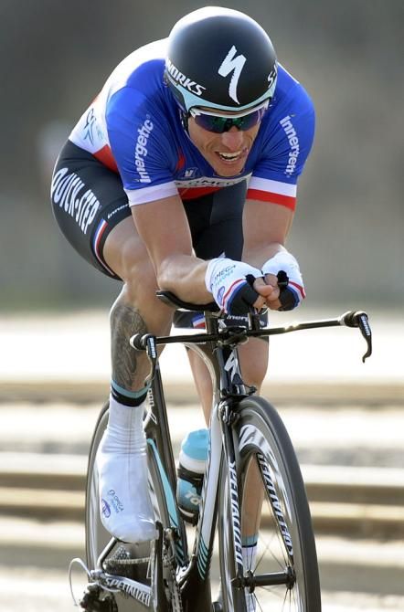 Sylvain Chavanel (OmegaPharma - QuickStep) time trial toward victory