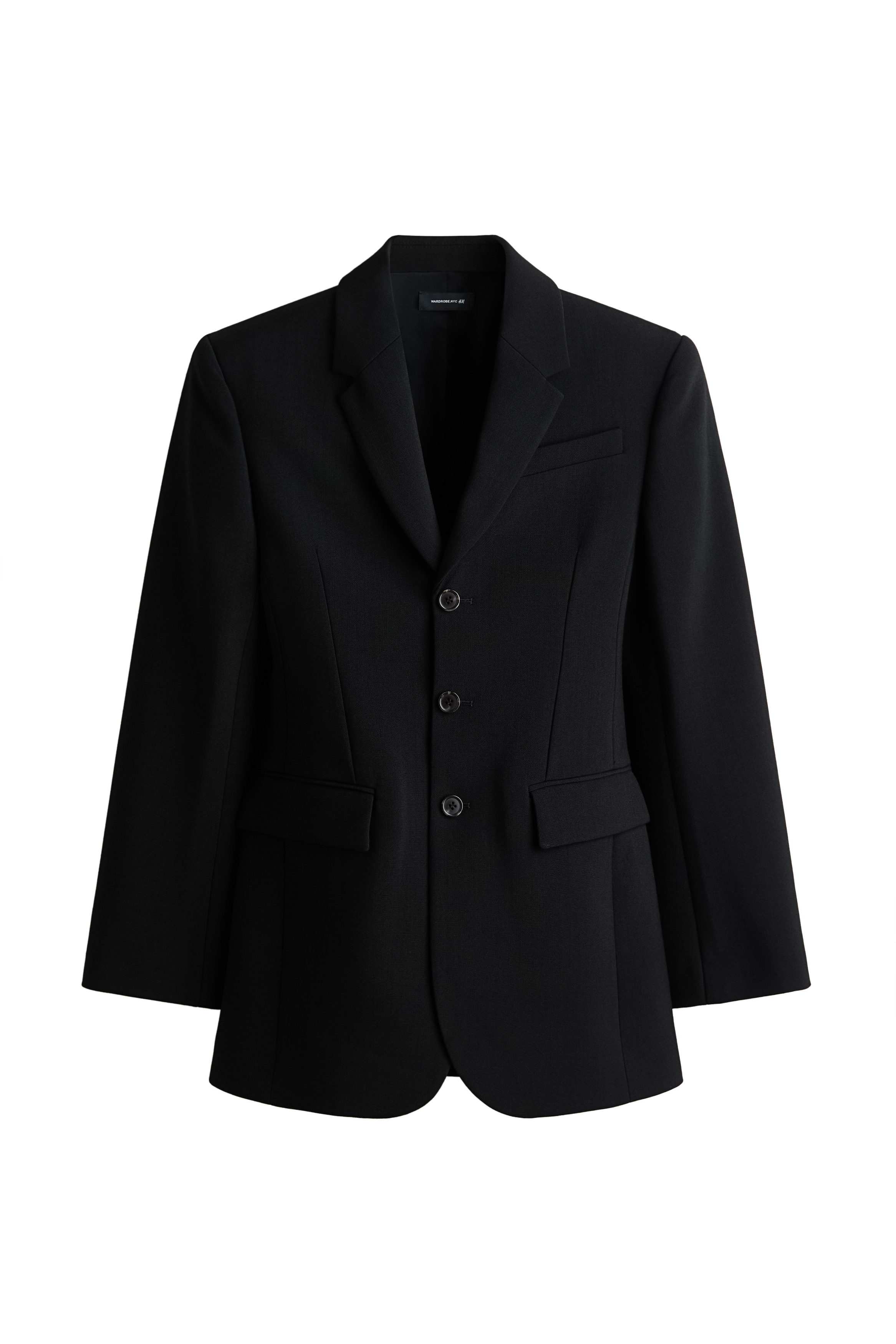 Wool-Blend Hourglass Blazer