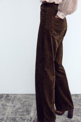 Straight Fit Corduroy Trousers