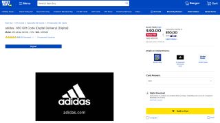 A screenshot of the Addidas deal at Best Buy