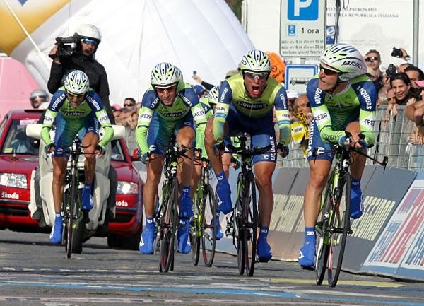 'Where are you going?' Di Luca asked Gasparotto as Liquigas finished with the fastest time.