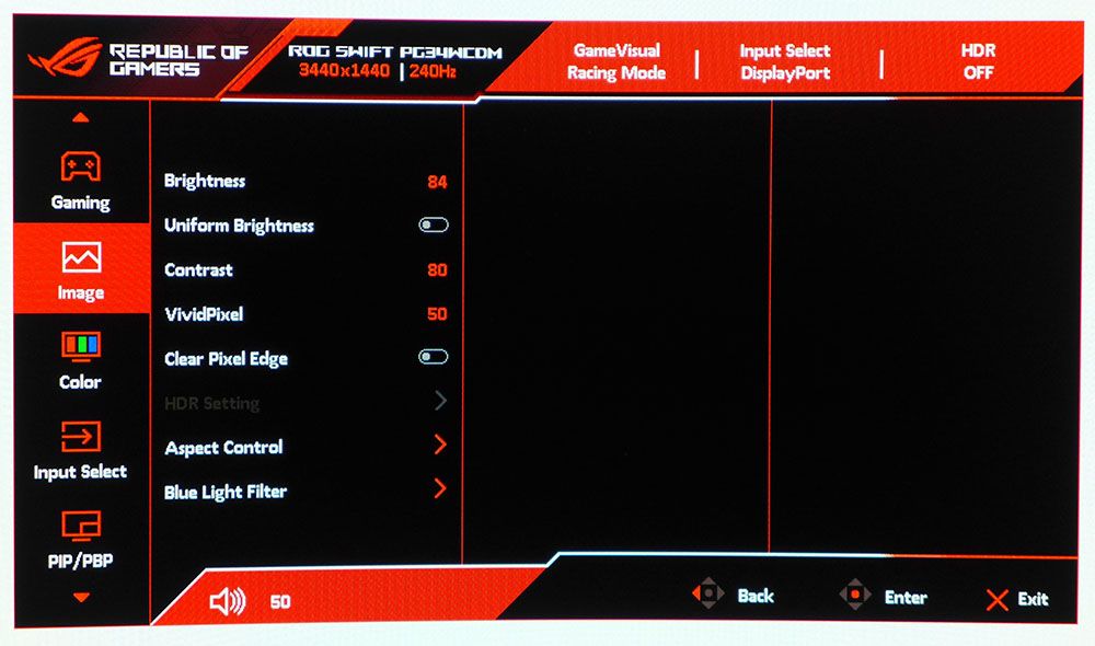 Asus ROG Swift PG34WCDM