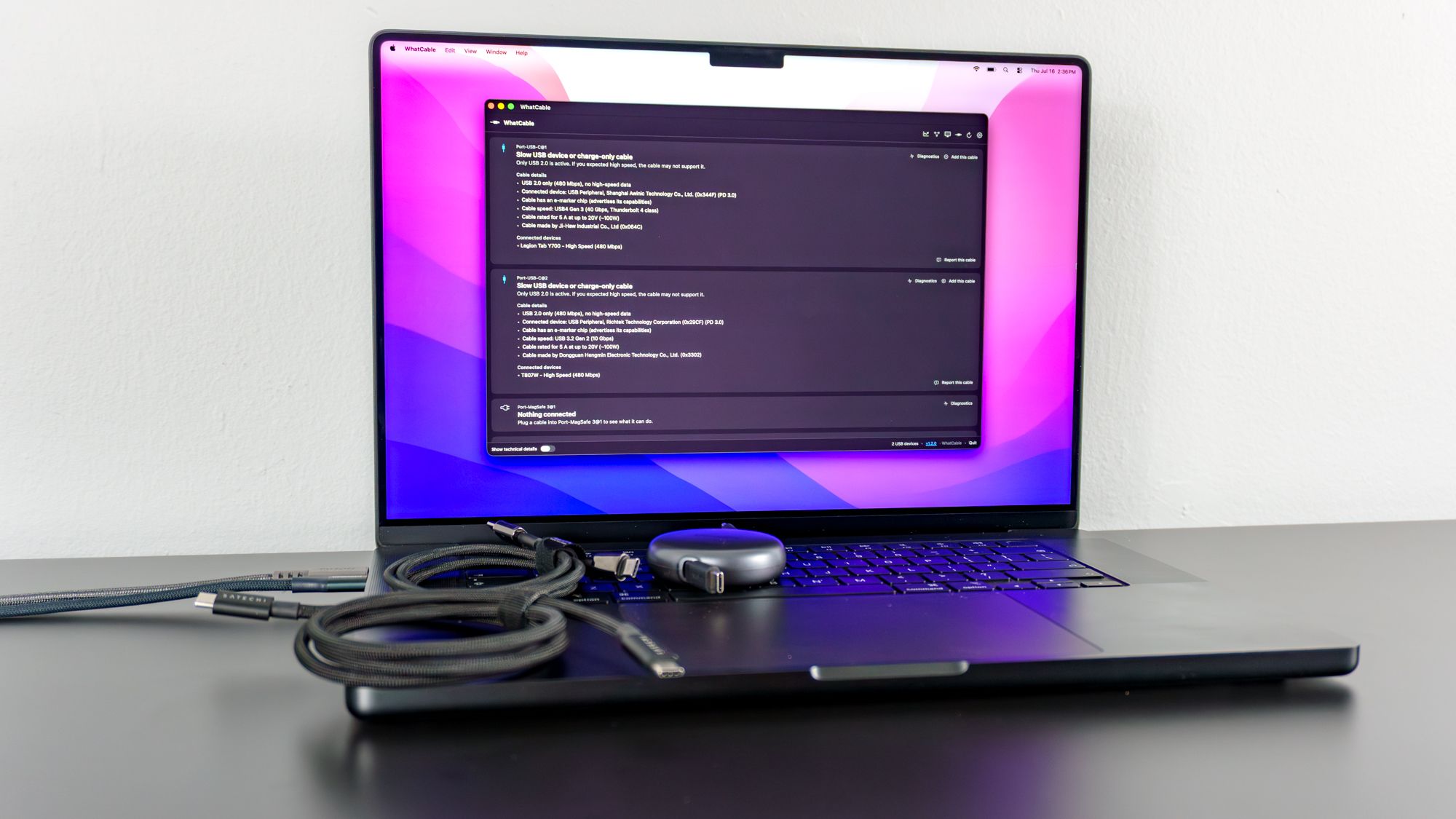 I tested all my USB-C cables with this free Mac app instead of guessing each time I plugged one in
