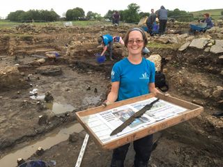 It's rare to find intact metal swords from this era, but archaeologists discovered two, in two separate rooms, at Vindolanda.