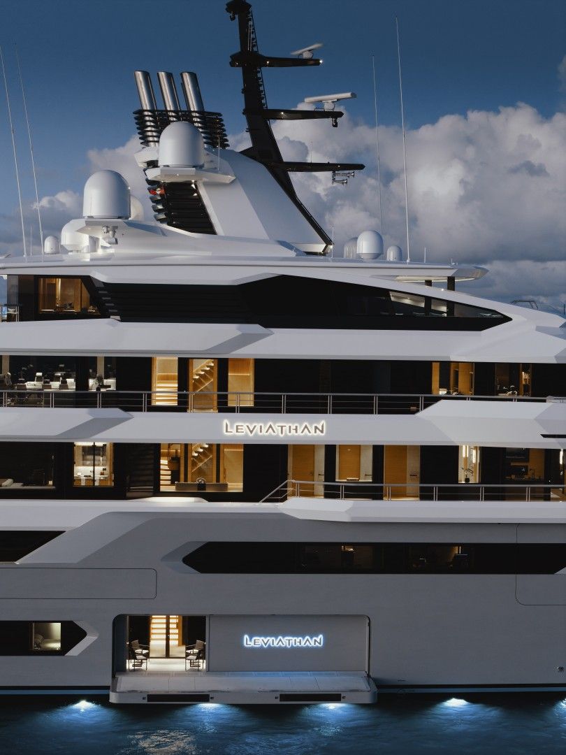 A photograph of Gabe Newell's superyacht, Leviathan.